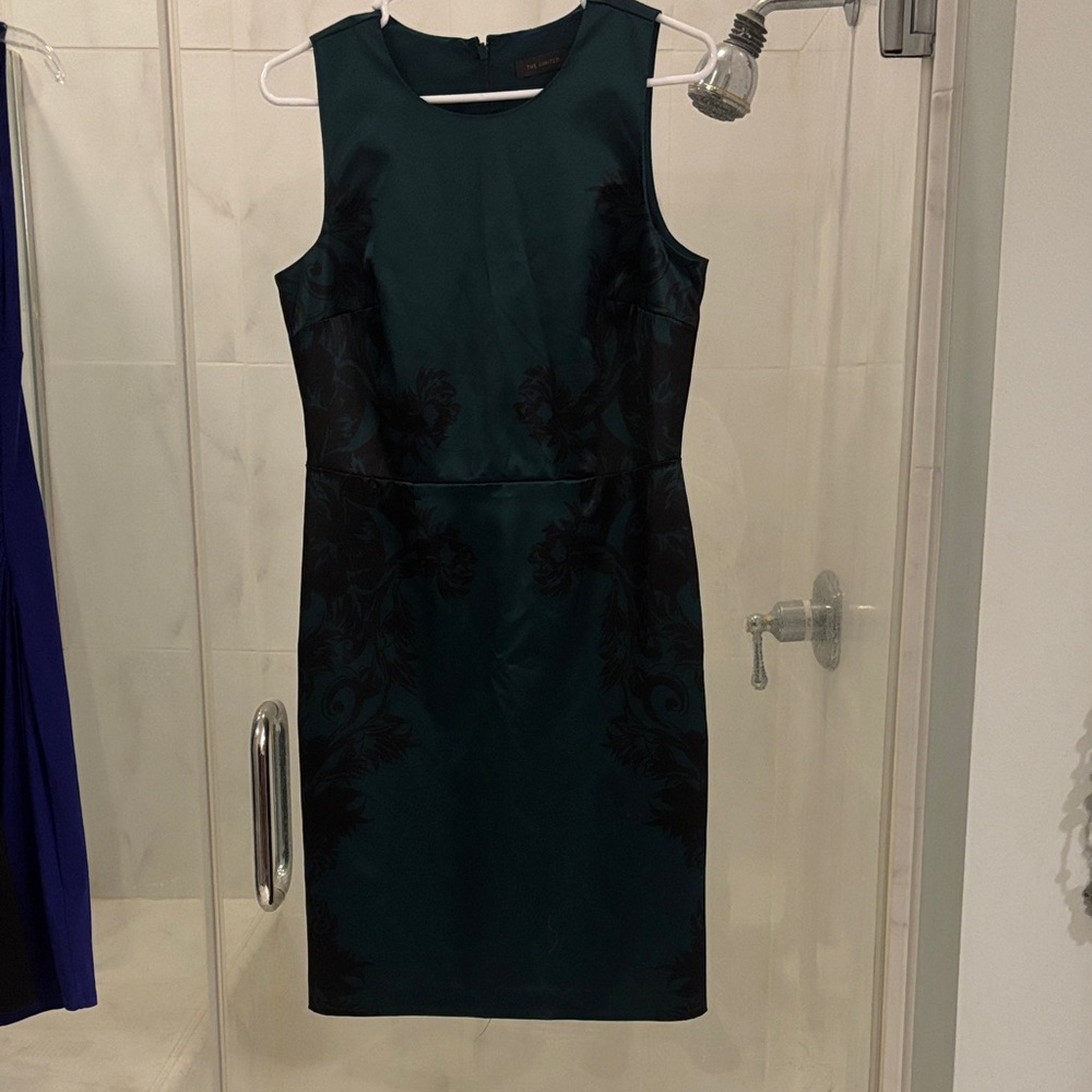 The Limited Green and Black Mini Dress 10